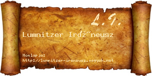 Lumnitzer Iréneusz névjegykártya